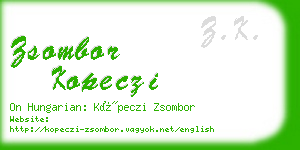zsombor kopeczi business card